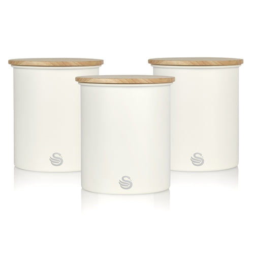 Swan Set of 3 Storage Canisters - Nordic Collection