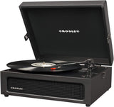 Crosley CR8017B-BK Voyager Portable Turntable with Bluetooth Receiver and Built-in Speakers, Black