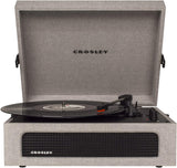 Crosley CR8017A-GY-A Voyager Portable Turntable with Bluetooth Receiver and Built-in Speakers - Grey