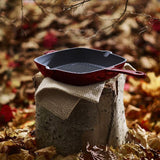 Tower Barbary & Oak 26cm Cast Iron Grill Pan Red