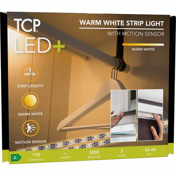 TCP Tape Light with Sensor Warm White 1m