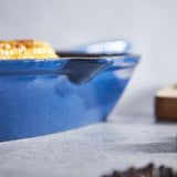Tower Barbary & Oak 26cm Cast Iron Grill Pan Blue