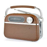 Lloytron Rechargeable Portable Bluetooth AM/FM Radio - Wood Effect