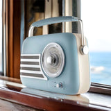 Akai Vintage Radio with AM and FM Radio Functions - Blue