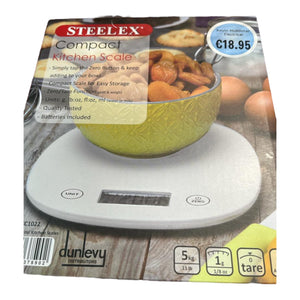 Steelex Compact Kitchen Scale - White SC1022