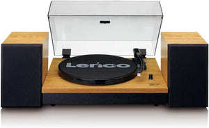 Lenco LS-300WD Turntable with MMC Cartridge, Bluetooth and Wooden Speakers