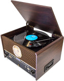 GPO - Chesterton DAB Music System - Radio, Vinyl, CD & Cassette Player - Wood