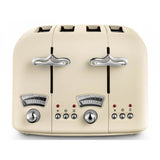De'Longhi Argento Flora Kettle & 4 Slice Toaster Set - Cream