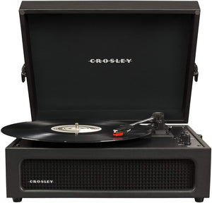 Crosley CR8017B-BK Voyager Portable Turntable with Bluetooth Receiver and Built-in Speakers, Black