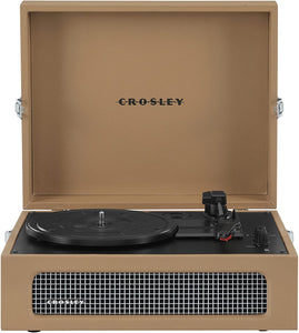 Crosley CR8017B-TA Voyager Portable Turntable with Bluetooth Receiver and Built-in Speakers - Tan
