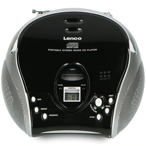 Lenco Stereo FM Radio with CD Player - SCD-24 Black/Silver