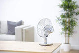 Pifco 10 Inch Chrome Metal Desk Fan - P52008