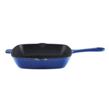 Tower Barbary & Oak 26cm Cast Iron Grill Pan Blue
