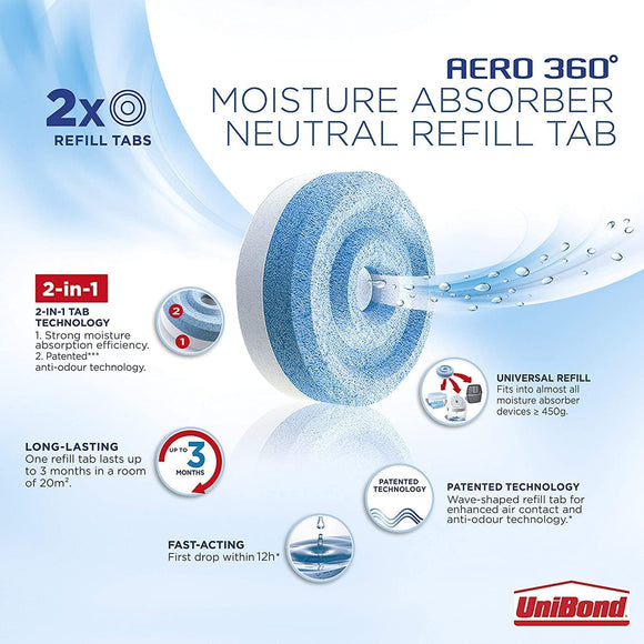 UniBond AERO 360º Moisture Absorber Refill Tabs