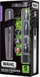 Wahl Micro Finisher Lithium Detail Trimmer 3in 1 Nose, Ear and Eyebrow