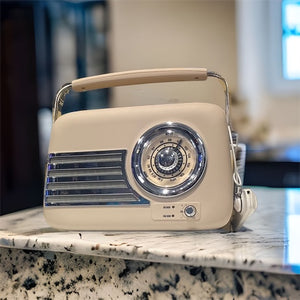 Akai Vintage Radio with  FM Radio Functions - Taupe
