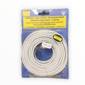 Computer - Game Console - Broadband modem Extension Cable (CAT5) - 15 Metre