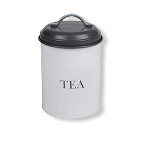 Monsoon - Grey & White Airtight Kitchen Storage - Tea Caddy