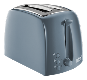 Russell Hobbs Textures Premium Grey Plastic 2 Slice Toaster Wide slots
