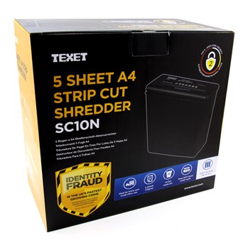 Texet - 6 Sheet A4 & Credit Card Strip cut shredder - PS-SC1